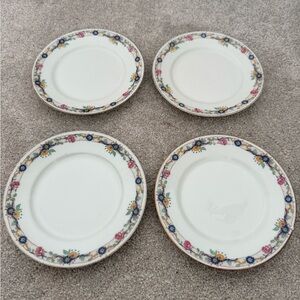 vintage Charles Ahrenfeldt Limoges porcelain set of 4 side plates